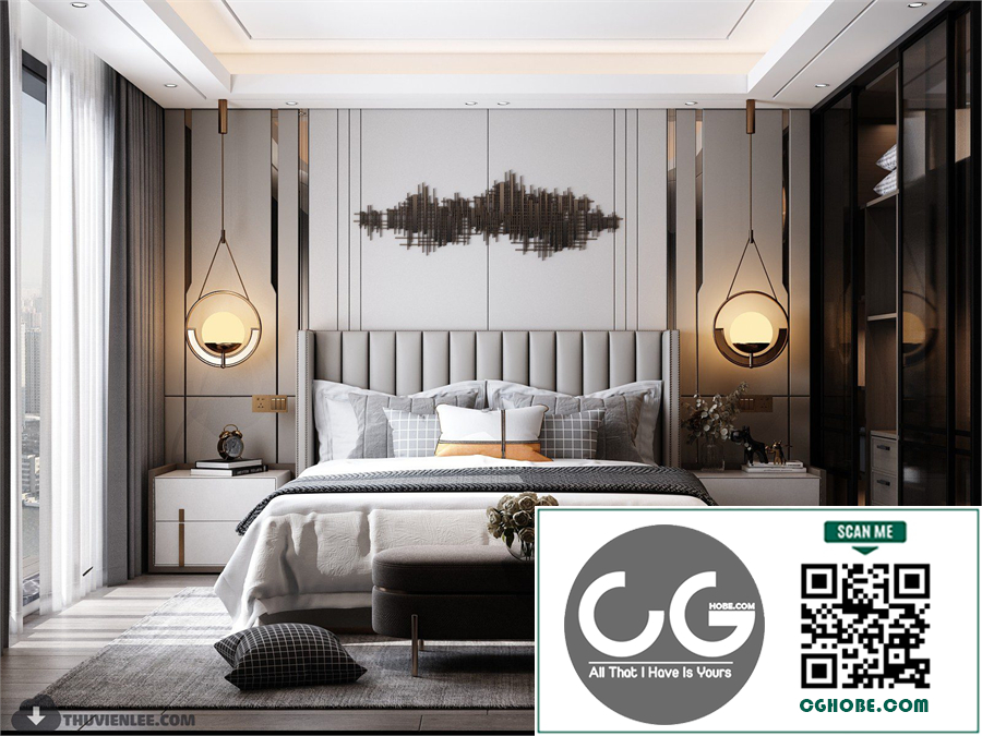 3Ds Max Bedroom Interior Model Download