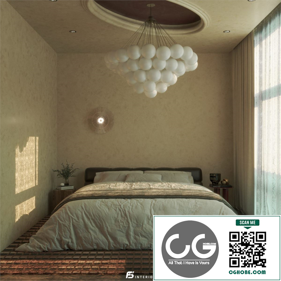 3Ds Max Bedroom Interior Model Download by Trung Tuan