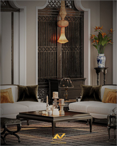 3Ds Max Indochine Living Room Interior Model Download by Nguyen Kim Tuyen