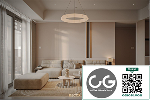3Ds Max Living Room – Kitchen Interior Model Download By Pham Tran Nam