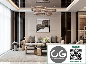 3Ds Max Living Room – Kitchen Interior Model Download By Kts Tung