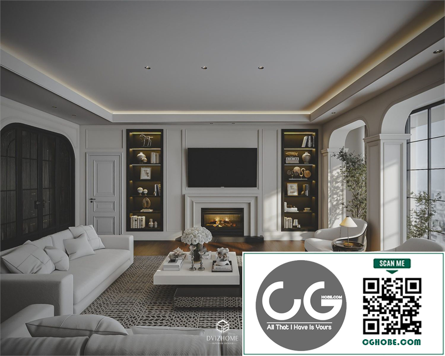 3Ds Max Living Room Interior Model Download By Phong Nguyen