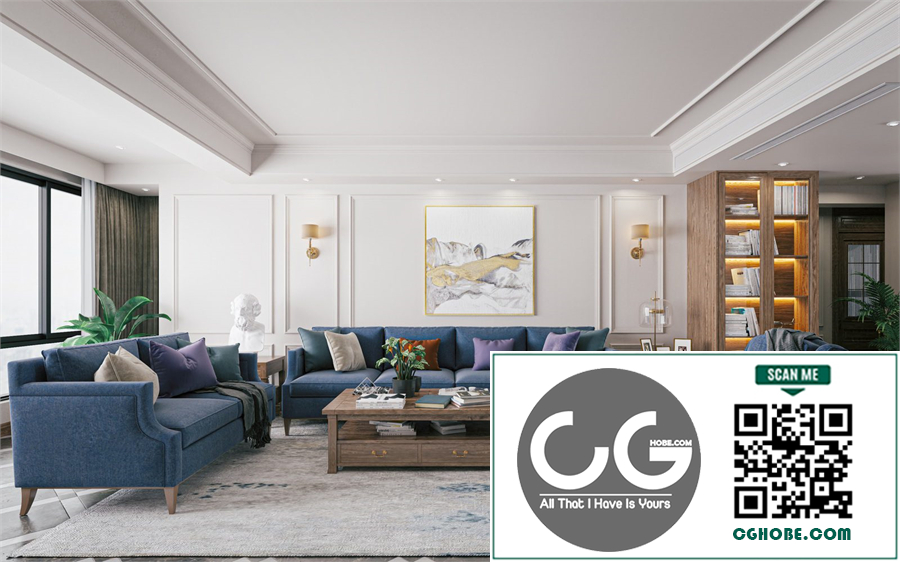 3Ds Max Living Room Interior Model Download