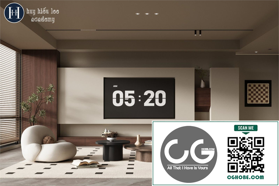 3Ds Max Living Room Interior Model Download