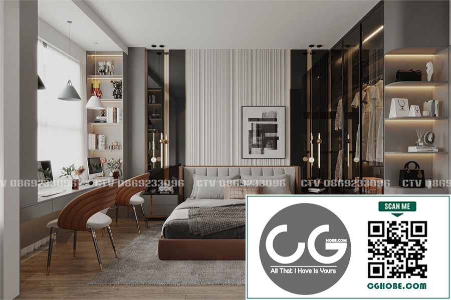  Download Free 3Ds Max Bedroom Interior Model By Long Tran