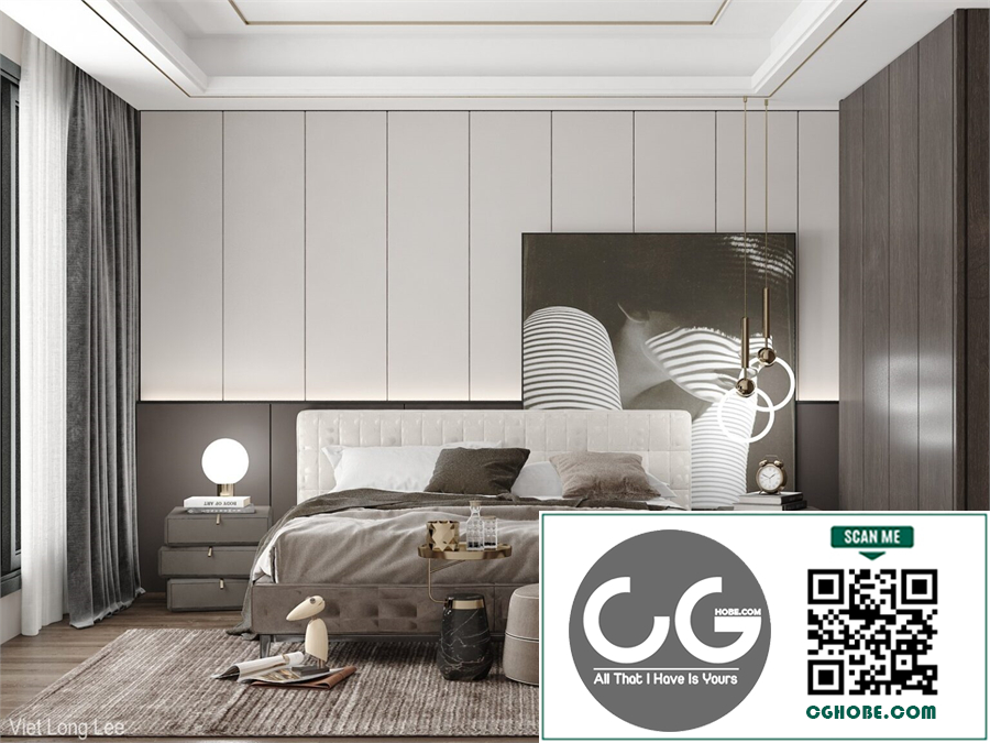 3D Interior Scenes File 3dsmax Model Bedroom 429 By Viet Long Lee