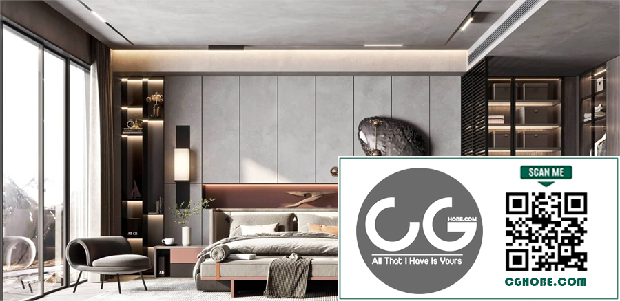 3D Interior Scenes File 3dsmax Model Bedroom 433 By Kha Vi