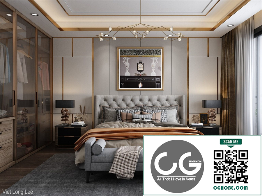 3D Interior Scenes File 3dsmax Model Bedroom 434 By Viet Long Lee