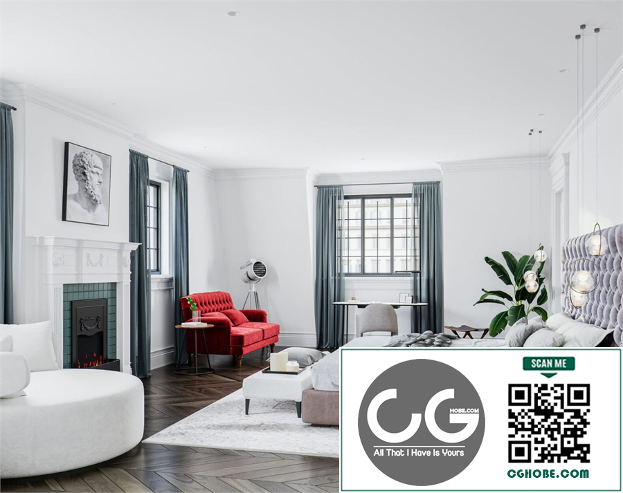 3D Interior Scenes File 3dsmax Model Bedroom 435 By Kha Vi