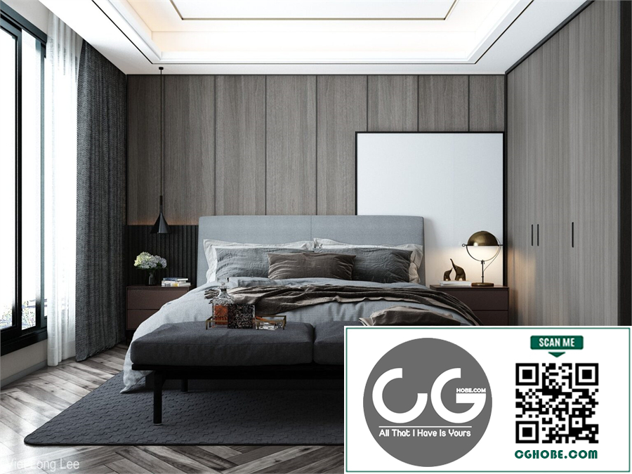 3D Interior Scenes File 3dsmax Model Bedroom 445 By Viet Long Lee