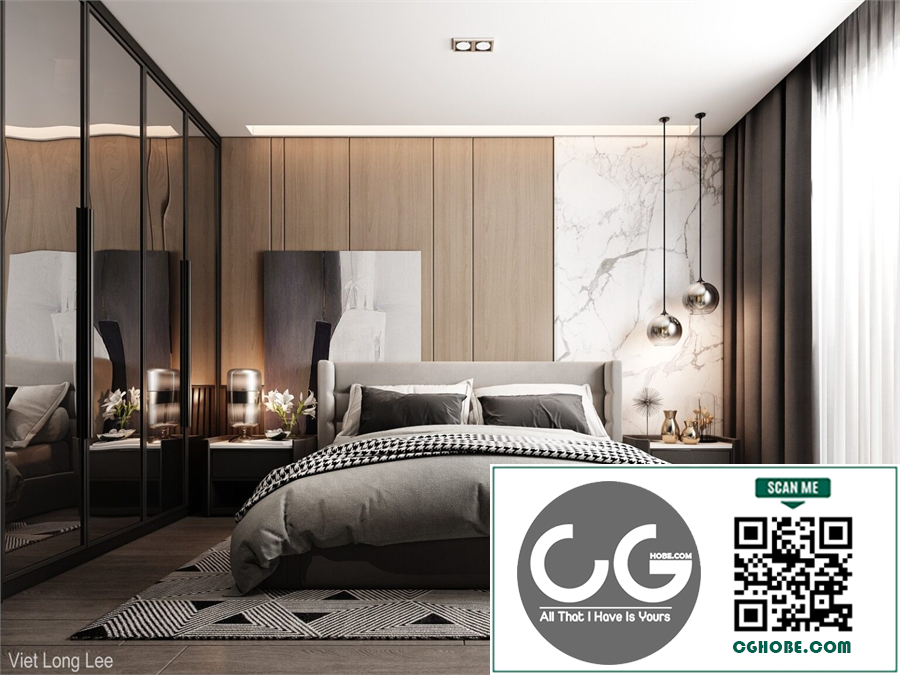 3D Interior Scenes File 3dsmax Model Bedroom 448 By Viet Long Lee