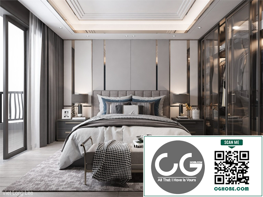 3D Interior Scenes File 3dsmax Model Bedroom 457 By Viet Long Lee