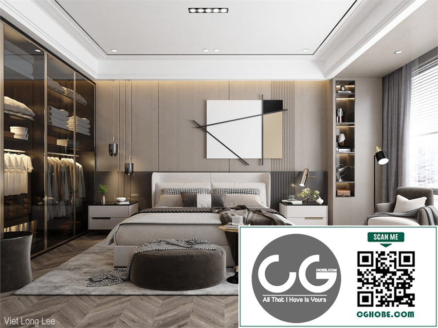 3D Interior Scenes File 3dsmax Model Bedroom 458 By Viet Long Lee