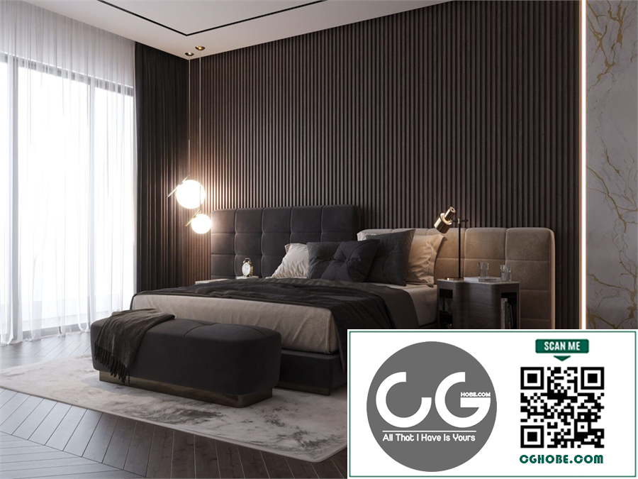 3D Interior Scenes File 3dsmax Model Bedroom 463 By Nguyen Phuong Ha
