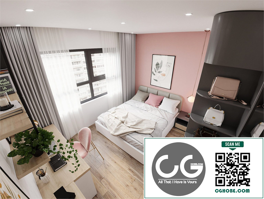 3D Interior Scenes File 3dsmax Model Bedroom 477 By Dinh Van Huan