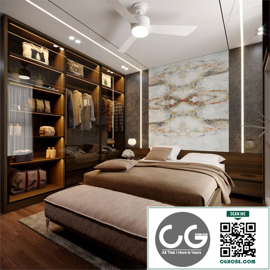 3D Interior Scenes File 3dsmax Model Bedroom 482 By Kts Pham Diem