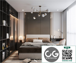 3D Interior Scenes File 3dsmax Model Bedroom 507 by Dinh Van Huan