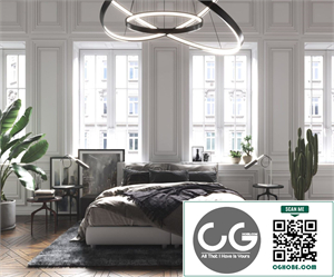3D Interior Scenes File 3dsmax Model Bedroom 519 by Cua Toc Do