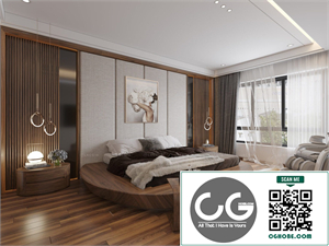 3D Interior Scenes File 3dsmax Model Bedroom 520 by Hoang Tuan