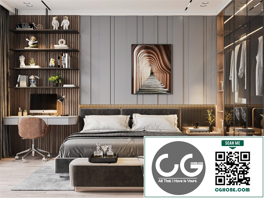 3D Interior Scenes File 3dsmax Model Bedroom 526 By Phong Mai