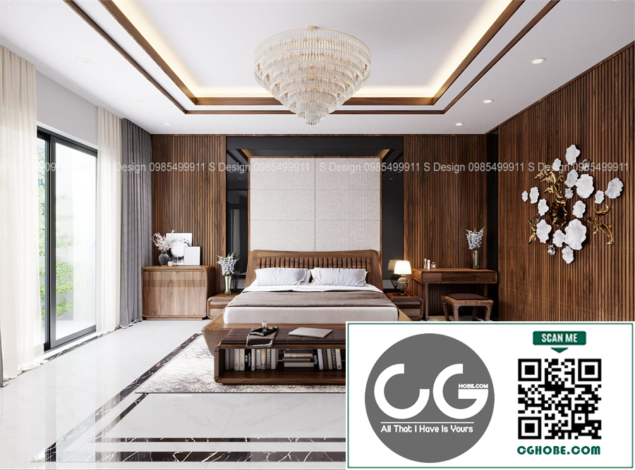 3D Interior Scenes File 3dsmax Model Bedroom 555 By Nguyen Van Son