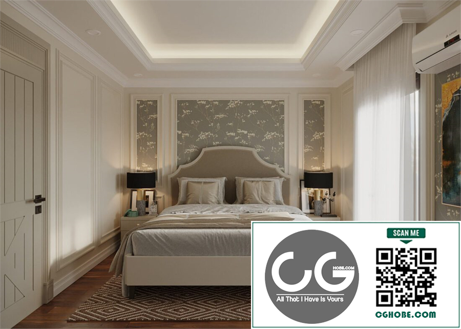 3D Interior Scenes File 3dsmax Model Bedroom 559 By Hoan Trann