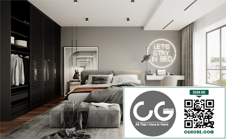 3D Interior Scenes File 3dsmax Model Bedroom 579 By Phu Nguyen
