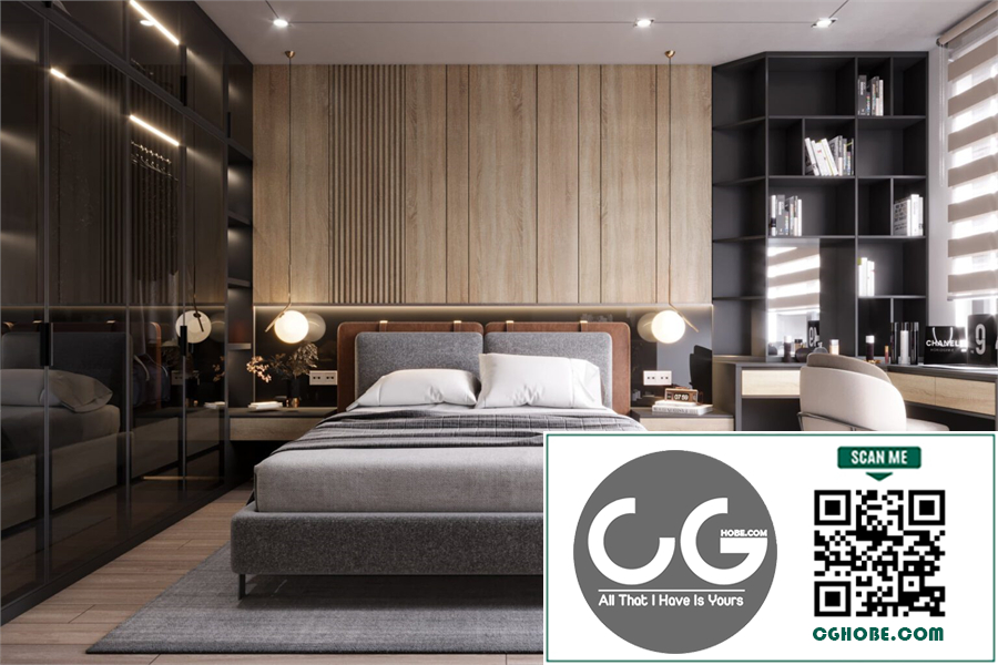 3D Interior Scenes File 3dsmax Model Bedroom 590 By Pham Manh Long