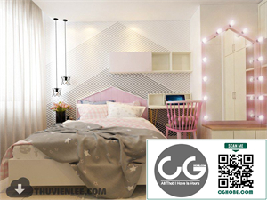 3D Interior Scenes File 3dsmax Model Bedroom Girls 479