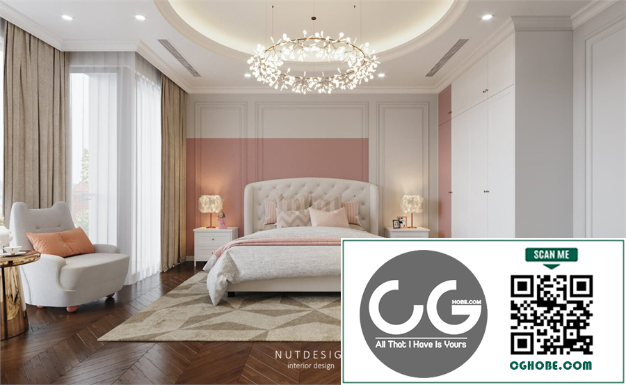 3D Interior Scenes File 3dsmax Model Bedroom Girls 605 By Hoang Thoa