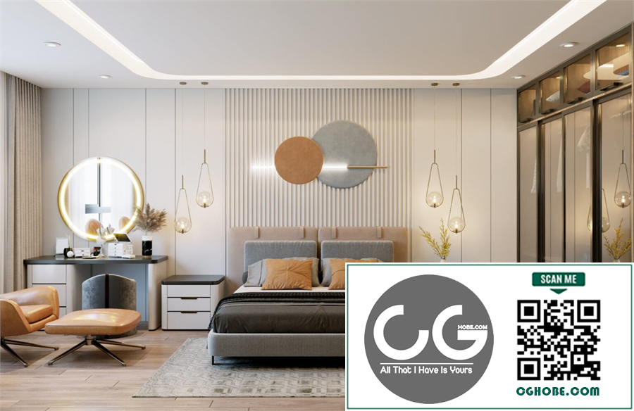 3D Interior Scenes File 3dsmax Model Bedroom Master 471 By Trang Chuot