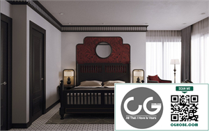3D Interior Scenes File 3dsmax Model Indochine Bedroom 562 By Dang Dai