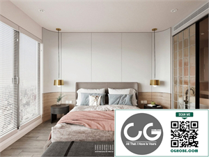 Free 3D Interior Bedroom Model Download by Minh Tran