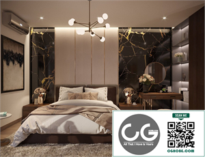 3D Interior Bedroom Model For Free Download by Lua Nguyen