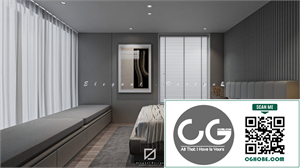 3D Interior Bedroom and Bathroom Model Download by Nguyen The Dinh