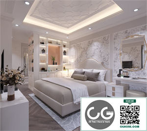 3D Interior BedRoom Model For Free Download by Tran Trung Hieu