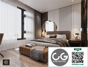 Download Free 3D Interior Bedroom Model by Linh Kts