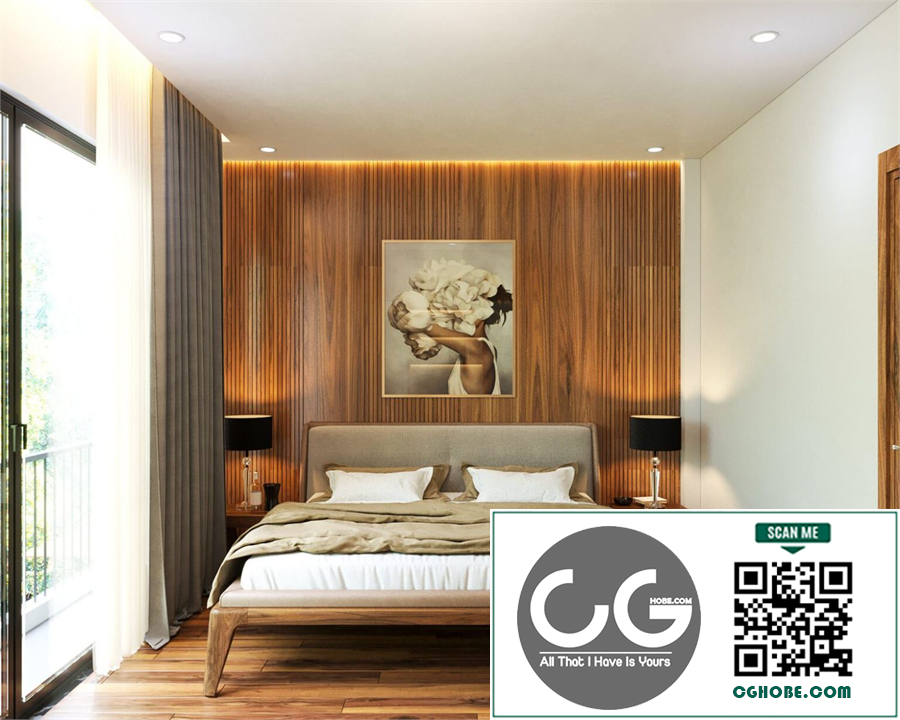 3D BedRoom Interior Model Download by Mai Long