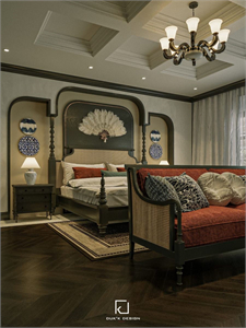 3D Indochine Bedroom Interior Model Download by Dat Nguyen