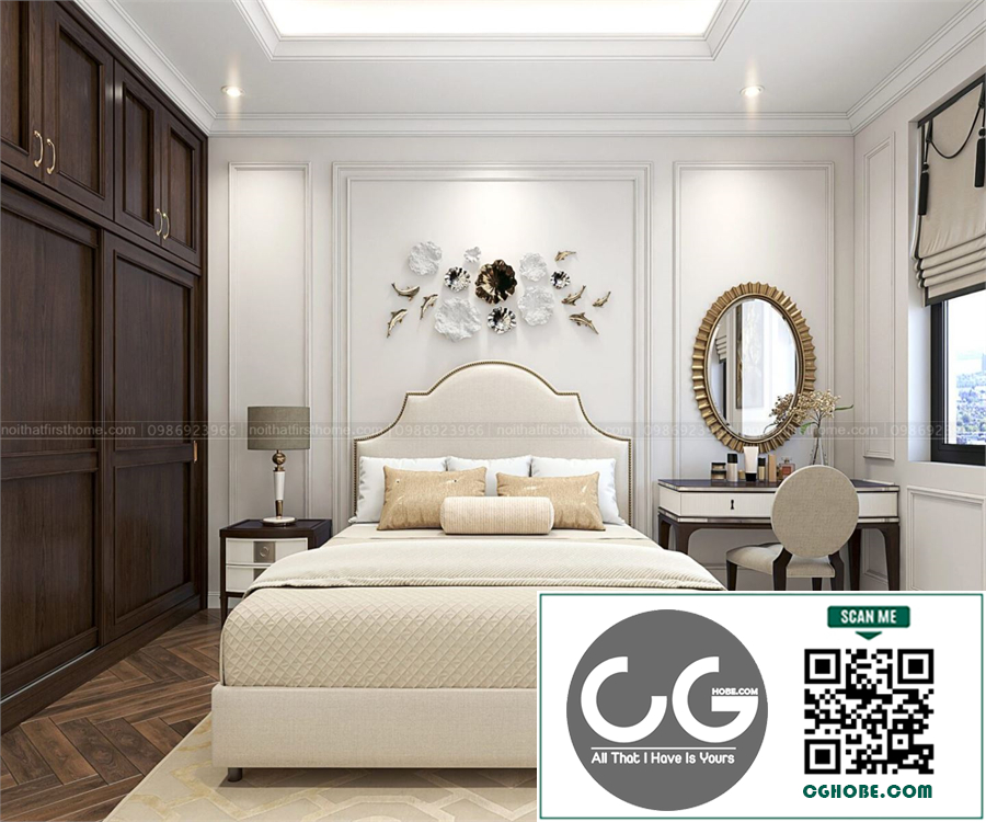  3D BedRoom Interior Model For Free Download by Tran Viet Dung