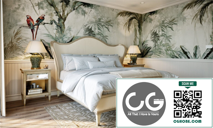 Free 3D Master Bedroom Interior Model Download by Do Huy Binh