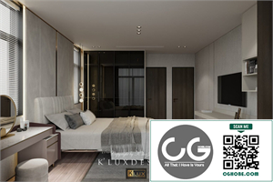 3D Bedroom Interior Model Download by Trung Kien Kts