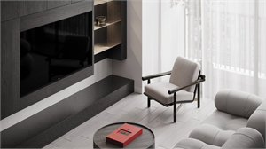  Download Free 3D Living Room- Kitchen Interior Model By Nguyen Hanh Nhi