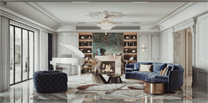 3D Model of Living Room Interior For Free Download