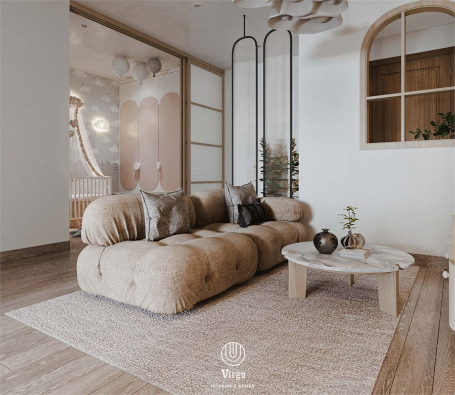 Free 3D Living Room- Kitchen Interior Model Download by Yen