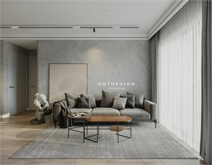 Download Free 3D Living Room- Kitchen Interior Model By Nguyen Ngoc Tung