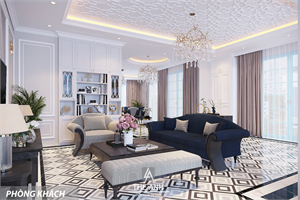 Download Free 3D Living Room- Kitchen Interior Model By Luong Anh