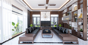 Download Free 3D Living Room- Kitchen Interior Model By Tuyet Nhung