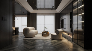 Download Free 3D Living Room- Kitchen Interior Model By Trung Nghia