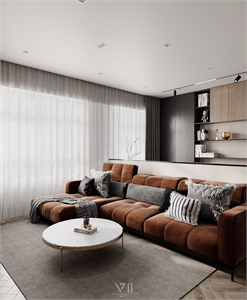 Download Free 3D Living Room- Kitchen Interior Model By Tuan Anh Nguyen